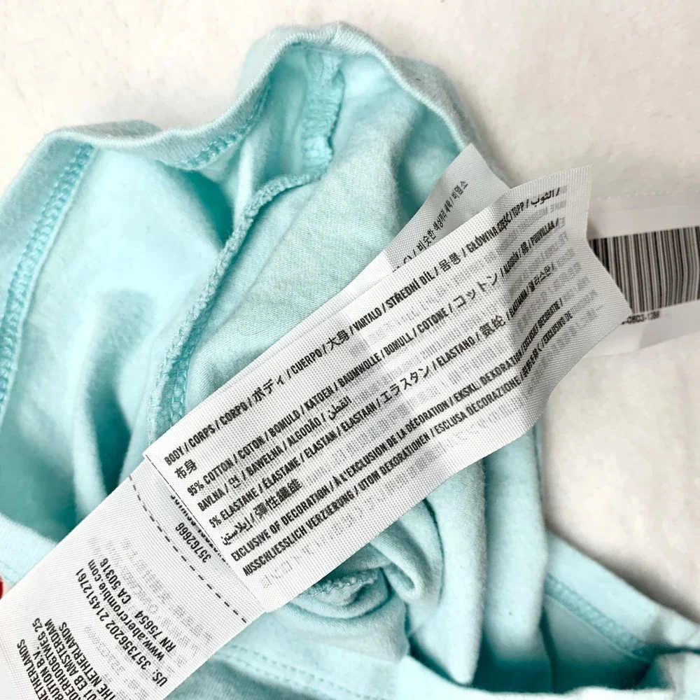Hollister Butterfly Embroidered Cami Tank Womens Size M Light Blue Y2K‎ Cotton